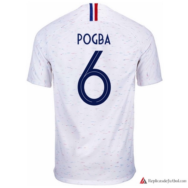 Camiseta Seleccion Francia Segunda equipación Pogba 2018 Blanco